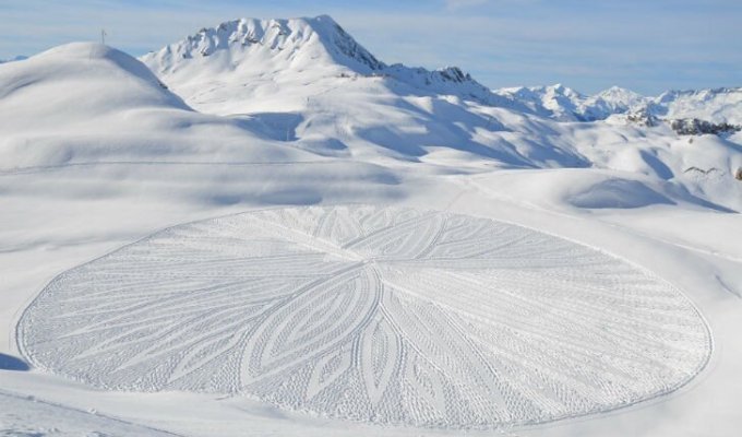 Кто оставляет волшебные узоры на снегу среди горных альпийских вершин (21 фото)