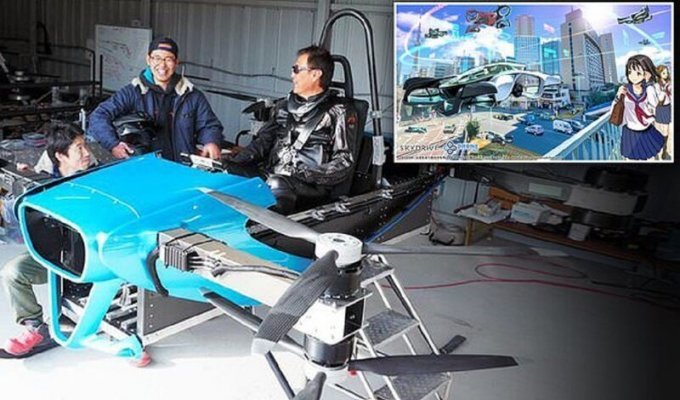 Японцы сконструировали одноместную летающую машину (8 фото)