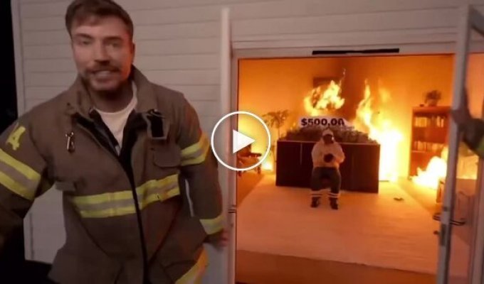 MrBeast устроил экстремальный челлендж: участник оказался в «горящей» комнате ради $500 000