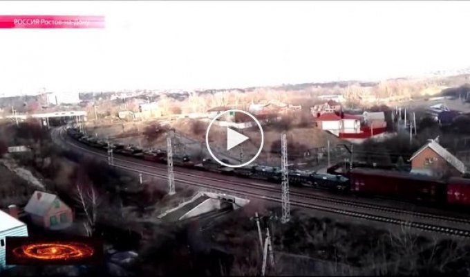 В Украину из России едет поезд с танками (19 декабря 2015)