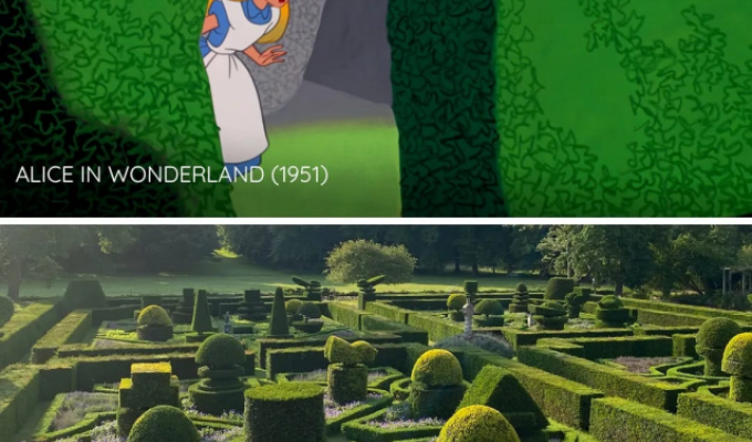 Disney опублікувала кадри з мультфільмів та відомі місця, якими надихалися художники (18 фото)
