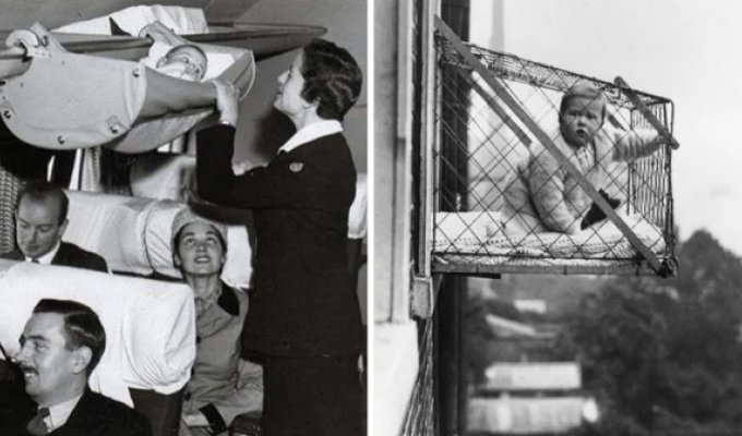 Современным молодым мамам не понять, как можно сюда положить ребенка (13 фото)