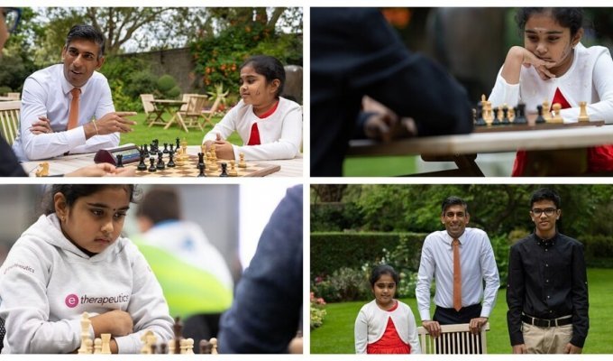 An 8-year-old chess player won the European Championship, beating an opponent 30 years older than her (7 photos)