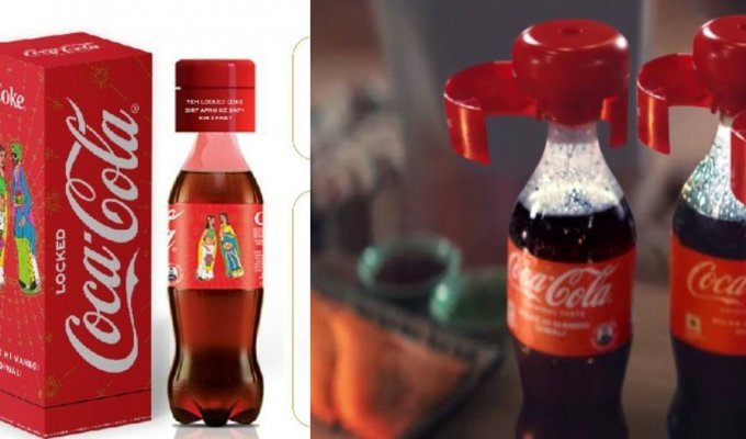 Unusual touching Coca-Cola ad in India - just open the lid next to a friend (4 photos)