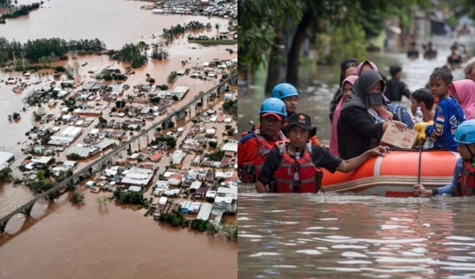 Flooding in Indonesia claims the lives of hundreds of people (1 photo + 3 videos)
