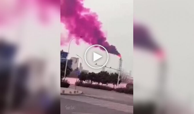 In China, the sky turned bright purple