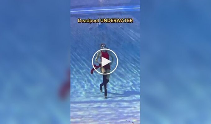 A synchronized swimmer surprised Marvel