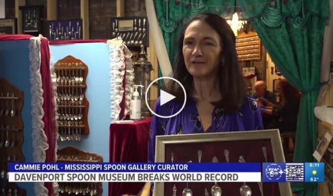 An American woman has collected 38,162 spoons and plans to set a record