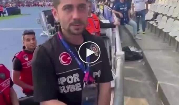 At the Champions League final, the flag of Ukraine was taken away from the fans and the cameras were knocked out of their hands