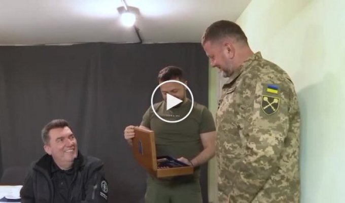 Президент Украины Зеленский наградил высокопоставленного украинского генерала Залужного личным оружием