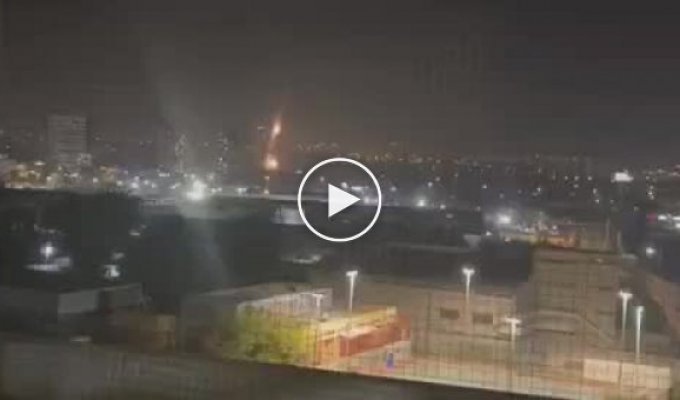 Failed launch of Israeli Iron Dome interceptor in Tel Aviv