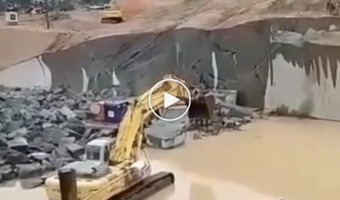 And the excavator operator is not afraid to do such work