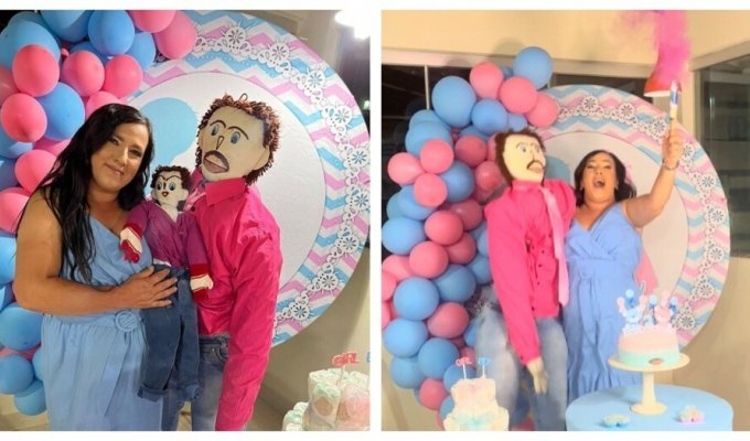 A woman threw a party to celebrate the “birth” of her second doll (10 photos + 2 videos)