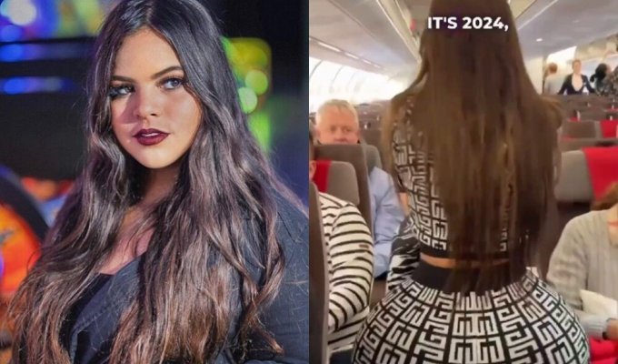 “Too cramped!”: a model from Panama asks for larger seats on airplanes (5 photos + 1 video)