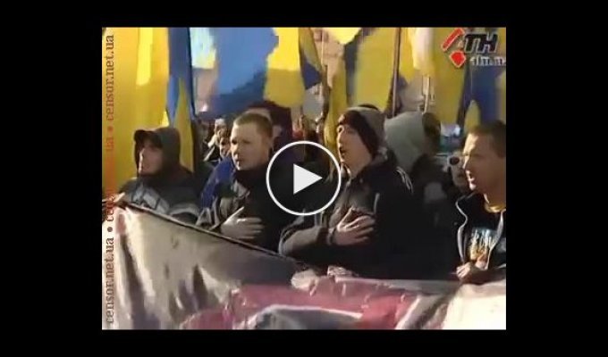 Харьковские и Донецкие ультрас прошли маршем за единство страны (майдан)