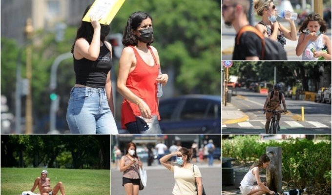 Экстремальная жара в Буэнос-Айресе (29 фото)