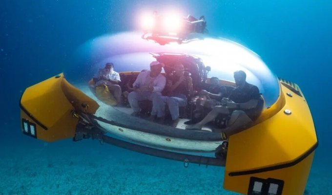 Acrylic submarine for travel to depths of up to 200 m (7 photos + 1 video)