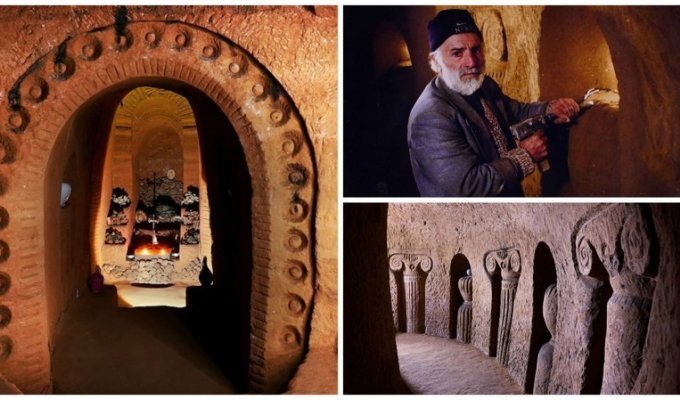 Подземный храм, который строился 23 года с помощью молотка и зубила (14 фото)