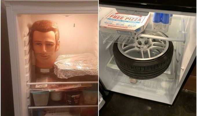 30 странных вещей, обнаруженных в холодильниках (31 фото)