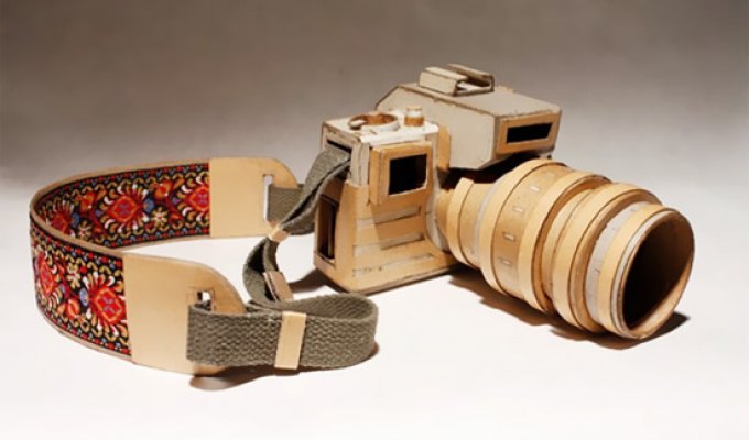 Камеры из картона (9 фотографий)