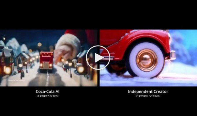 Парень воссоздал нейросетевой ролик Coca-Cola за 24 часа
