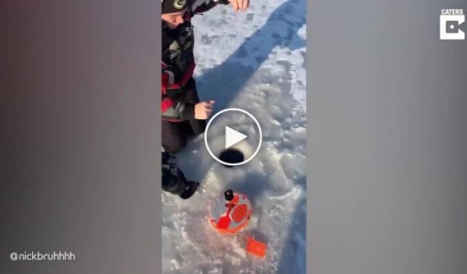 Unexpected catch on winter fishing