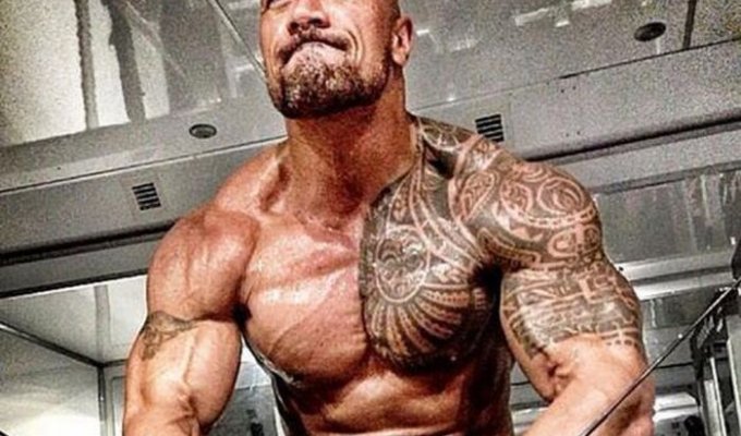 The guy went on the Dwayne Johnson diet and this is what came of it (3 photos)