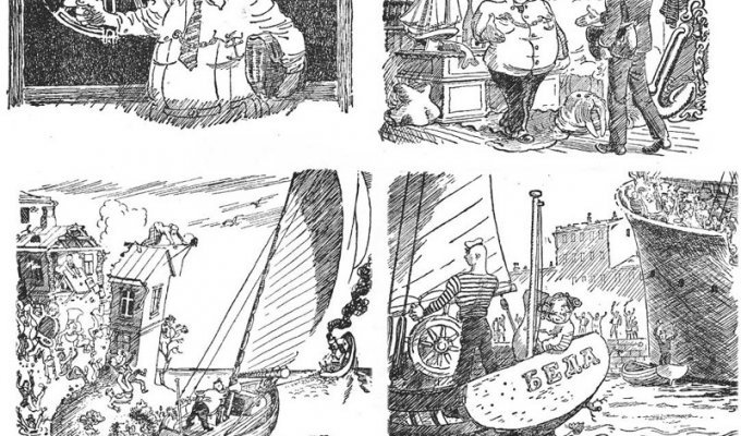 Картинки из советской книги детства Приключения капитана Врунгеля 1957 года (20 фото)