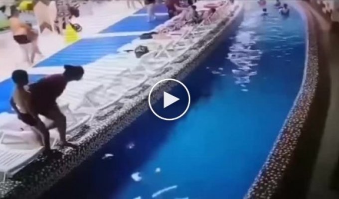A little boy nearly drowned in a public swimming pool in Astana
