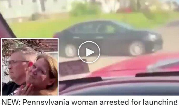 An American woman used a “biological weapon” against her opponent during a road quarrel