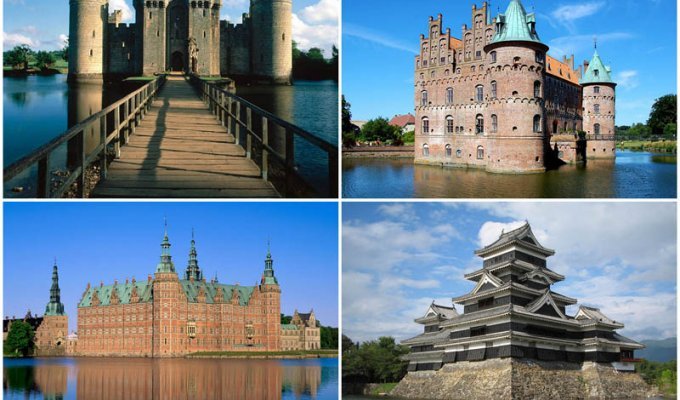 Замки на воде или 20 самых красивых замковых рвов в мире (20 фото)