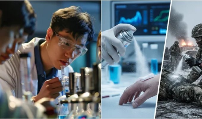 Корейцы создали спрей, заживляющий раны за секунды (3 фото)