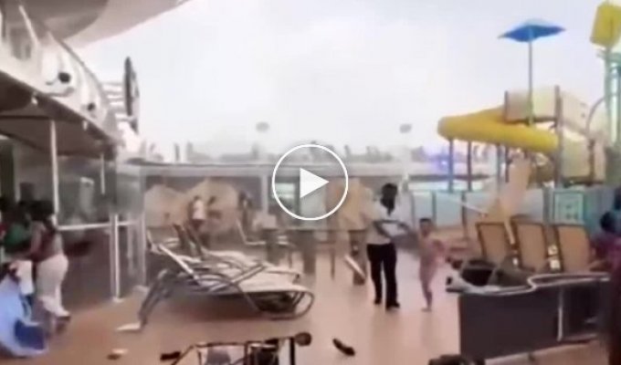 Shake but don't mix: cruise ship caught in a storm off the coast of Florida