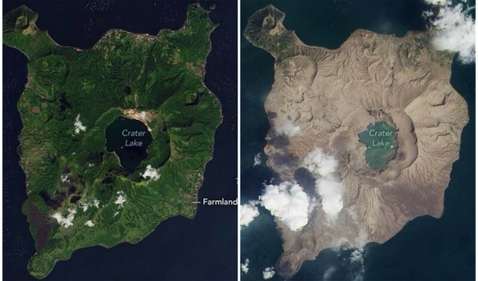 NASA показало, как "райский остров" на Филиппинах превратился в кучку пепла (5 фото)