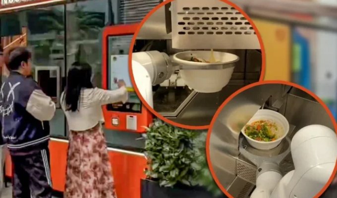 Noodle robot in China cooks any dish in 48 seconds (5 photos + 1 video)