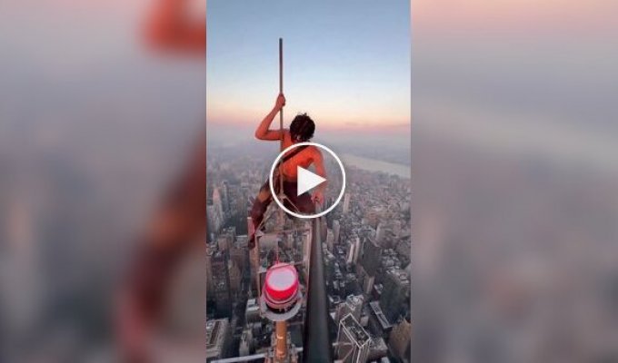 A selfie on top of a skyscraper