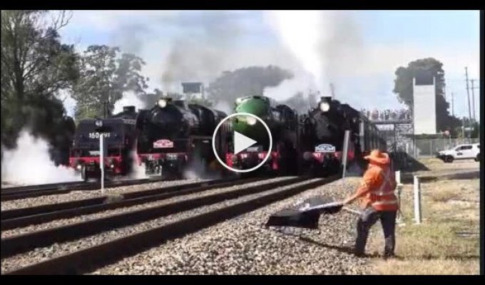 Drag racing on locomotives