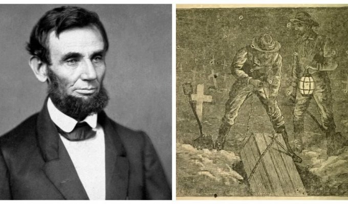 Історія спроби викрадення тіла Авраама Лінкольна (6 фото)
