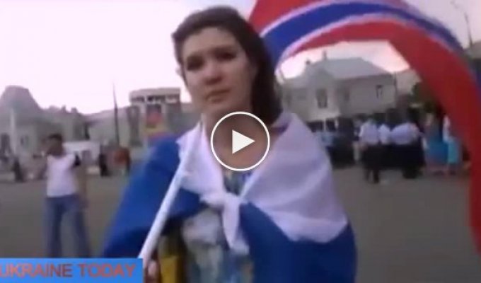Москвичка затроллила ватников на пророссийском митинге