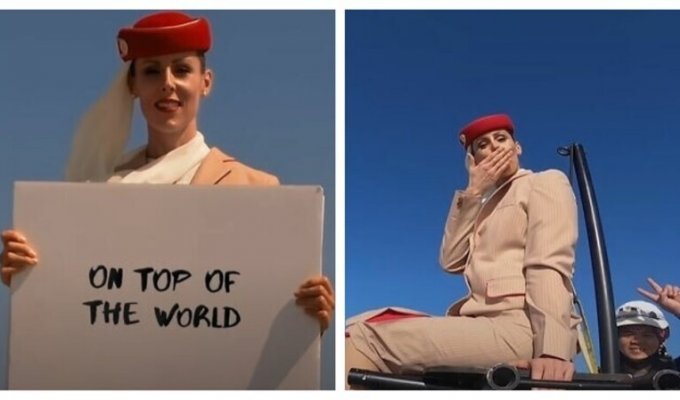 Авиакомпания Emirates Airlines рассказала о съемках необычного рекламного ролика (14 фото + 2 видео)