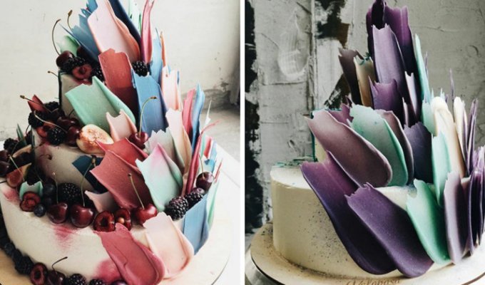 Российская кондитерская покорила Instagram своим тортами с шоколадными «мазками» (15 фото)