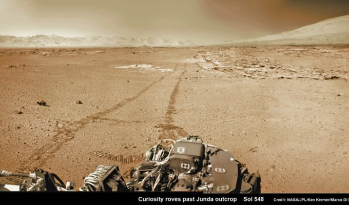 Curiosity начал исследовать песчаные дюны Марса (6 фото)