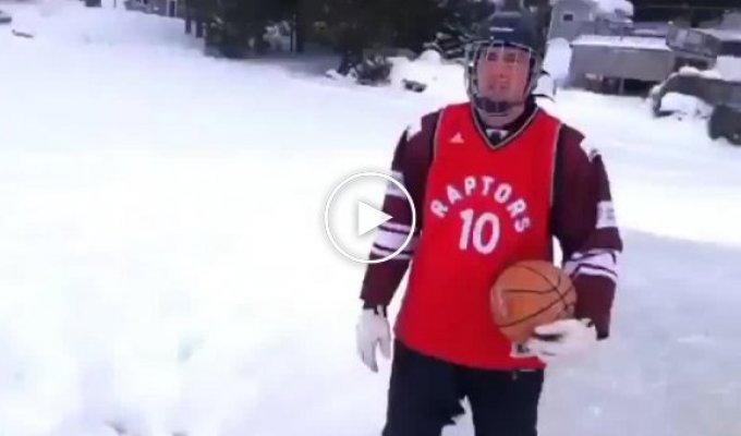 Канадский баскетбол в мороз