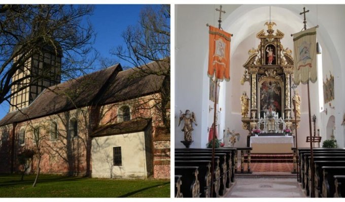 In Germany, a couple climbed into a church built in the 15th century and had hot sex right on the altar (2 photos)