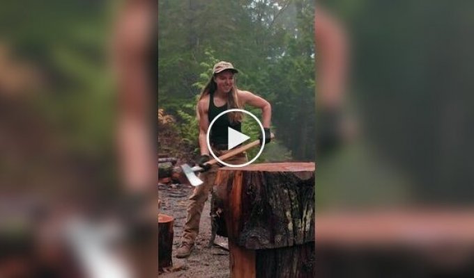 Красота с топором: канадка, которая впечатляет силой