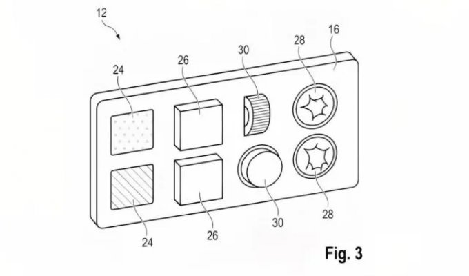 Tactile relaxation behind the wheel: Volkswagen patented a steering wheel with built-in fidgets for drivers (3 photos)