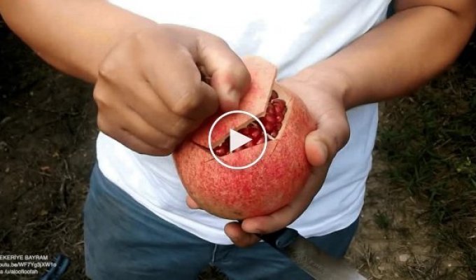 How to quickly peel a pomegranate