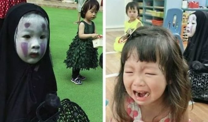 Девочка, заставившая в прошлом году благодаря своему костюму плакать других детей, вернулась (9 фото)
