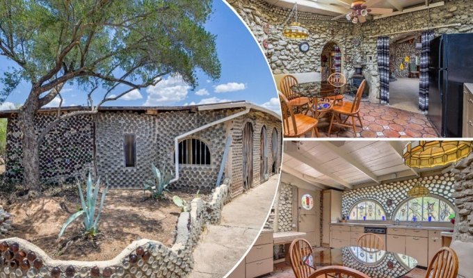 House made from thousands of glass bottles is up for sale for $432,500 (27 photos)