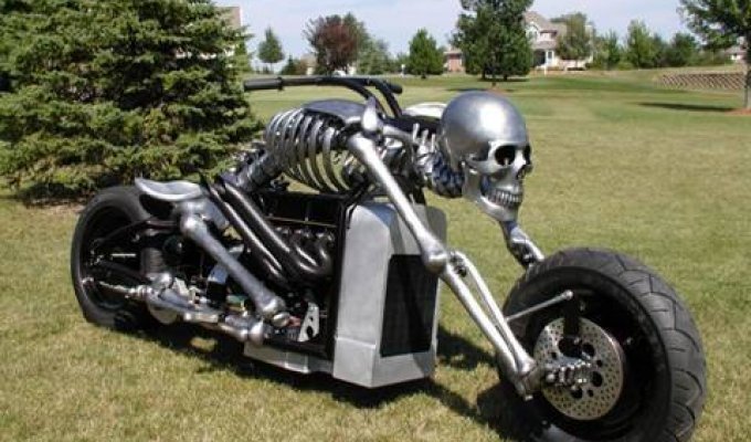 Мотоцикл скелет (6 фотографий)
